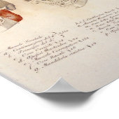 Skull Muskeln Jaw Anatomie Drucken Französisch Poster (Ecke)