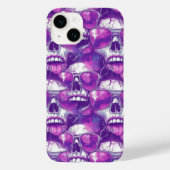 Skull Muster Design mit Lila Sonnenbrille Case-Mate iPhone Hülle (Rückseite)