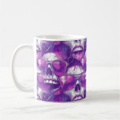 Skull Muster Design mit Lila Sonnenbrille Kaffeetasse (Links)