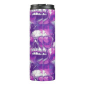 Skull Muster Design mit Lila Sonnenbrille Thermosbecher (Rückseite)