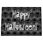 Skull-Muster Elegante Fun Halloween hat jede Farbe Große Geschenktüte (Vorderseite)