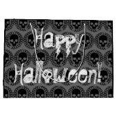 Skull-Muster Elegante Fun Halloween hat jede Farbe Große Geschenktüte (Rückseite)
