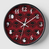 Skull-Muster Elegante Fun Halloween hat jede Farbe Uhr (Vorderseite)