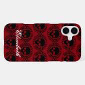 Skull-Muster Extravagante Halloween wird farblich iPhone Hülle (Rückseite (Horizontal))
