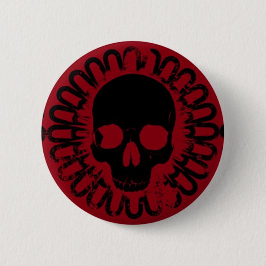 Skull-Muster Halloween Punk Goth Pick Pick Jede Fa Button (Vorderseite)