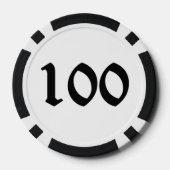 Skull n Bones 100 gestreifter Poker Chip (Rückseite)