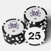 Skull n Bones 25 gestreifter Poker Chip (Stapel)