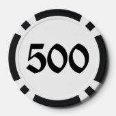 Skull n Bones 500 gestreifter Poker Chip (Rückseite)
