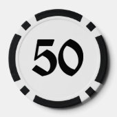 Skull n Bones 50 gestreifter Poker Chip (Rückseite)