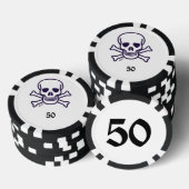 Skull n Bones 50 gestreifter Poker Chip (Stapel)