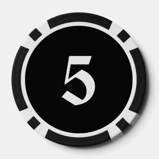 Skull n Bones Black 5 Strip Poker Chip (Rückseite)