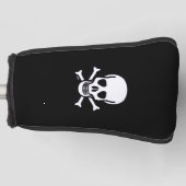 Skull n Bones Black Golf Club Abdeckung Headcover (Vorderseite)