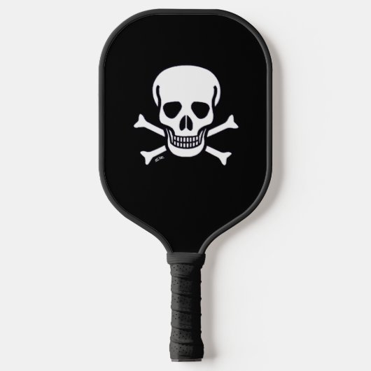 Skull n Bones black pickleball paddle (Vorderseite)
