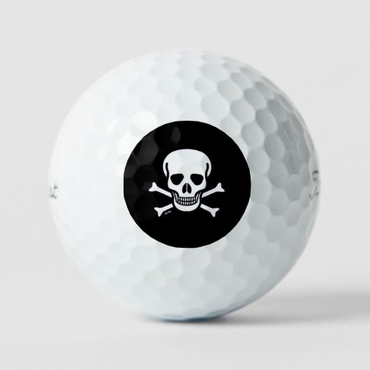 Skull n Bones Black Titleist Pro V1 Golfbälle (Vorderseite)