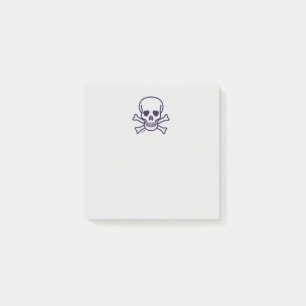 Skull n Bones grau 3x3 Notizblöcke Post-it Klebezettel