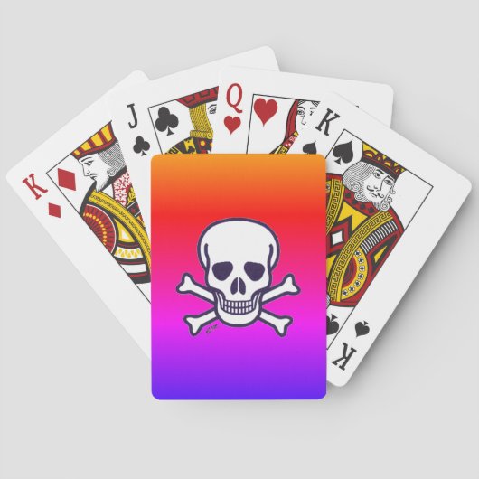 Skull n Bones Neon Poker Spielkarten (Rückseite)