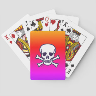 Skull n Bones Neon Poker Spielkarten