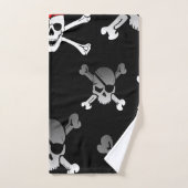 Skull n Bones Party Pirate Badetuch Set (Handtuch)