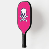 Skull n Bones Pink und Black Pickleball Paddel Schläger (Links)