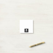 Skull n Bones Schwarz-weiße Notizblöcke Post-it Klebezettel (Auf Schreibtisch)