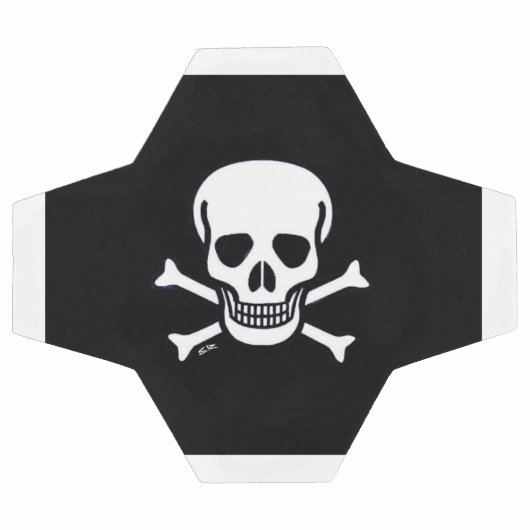 Skull n Bones Schwarzer Fußball (Flach)