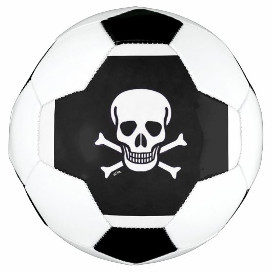 Skull n Bones Schwarzer Fußball (Vorderseite)