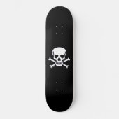 Skull n Bones Schwarzes Skateboard (Vorderseite)