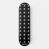 Skull n Bones Schwarzes Skateboard (Vorderseite)