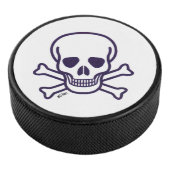 Skull n Bones White Hockey Puck (3/4)