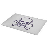 Skull-n-Knochen-Glasschneidplatte Schneidebrett (Ecke)