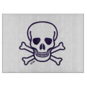 Skull-n-Knochen-Glasschneidplatte Schneidebrett (Vorderseite)