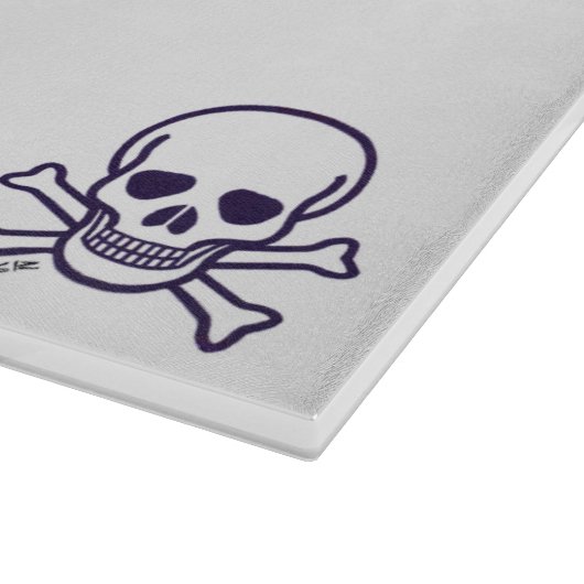 Skull-n-Knochen-Glasschneidplatte Schneidebrett (Ecke)