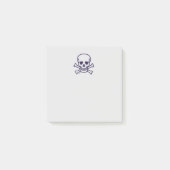 Skull n Knochen Graue Notizblöcke Post-it Klebezettel (Vorderseite)