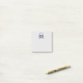 Skull n Knochen Graue Notizblöcke Post-it Klebezettel (Auf Schreibtisch)