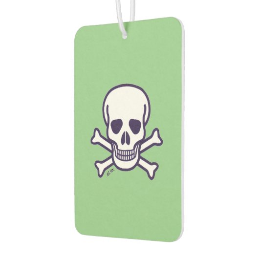 Skull n Knochen, grüne Auto-Lufterfrischer Autolufterfrischer (Links)