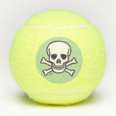 Skull n Knochen grüne Penn Tennisbälle (Vorderseite)