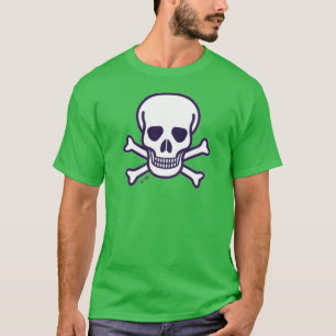 Skull n Knochen Männer grüner T - Shirt