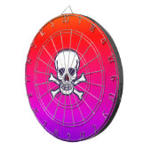 Skull n Knochen Neondartboard Dartscheibe (Vorderseite rechts)