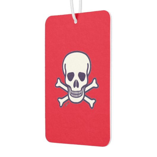 Skull n Knochen Rote Autos Lufterfrischer (Links)