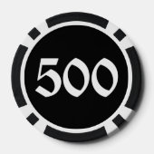 Skull n Knochen schwarz lila 500 gestreifter Poker Pokerchips (Rückseite)