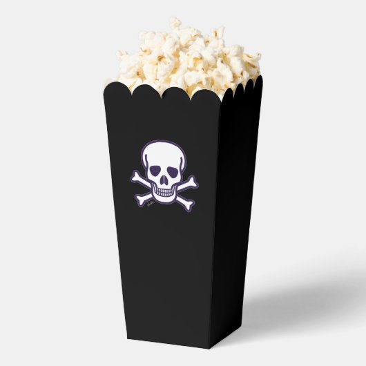 Skull n Knochen schwarze Popcornboxen Geschenkschachtel (Geplatzt)