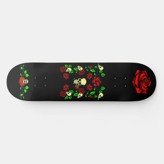 Skull N Rose 3D Skateboard (Horizontal)
