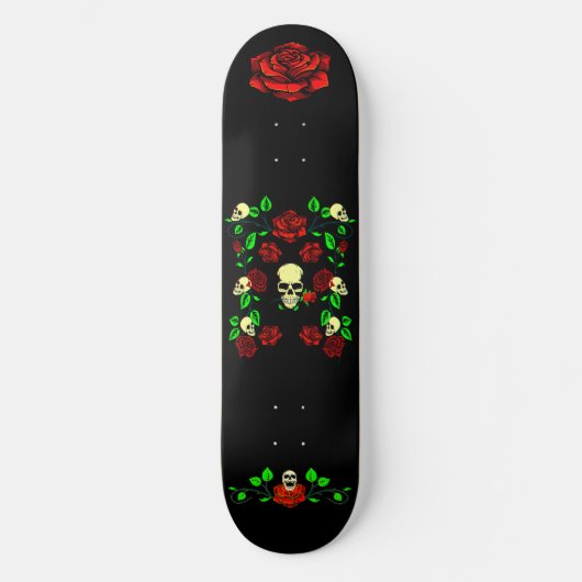 Skull N Rose 3D Skateboard (Vorderseite)