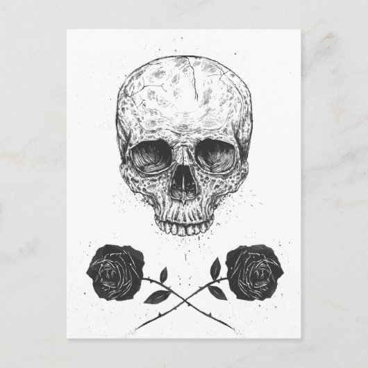 Skull-N-Rose Postkarte (Vorderseite)