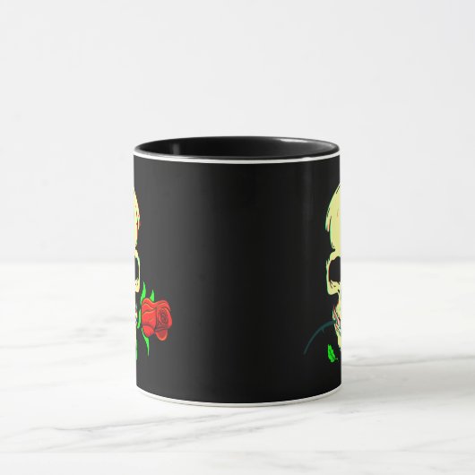 Skull N Roses 3D Tasse (Zentrum)