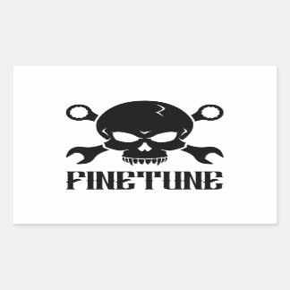 Skull 'n' Tools 2 - Finetune (schwarz) Rechteckiger Aufkleber