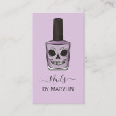 Skull Nail Polnische Flasche Gothic Nail Techniker Visitenkarte (Vorderseite)