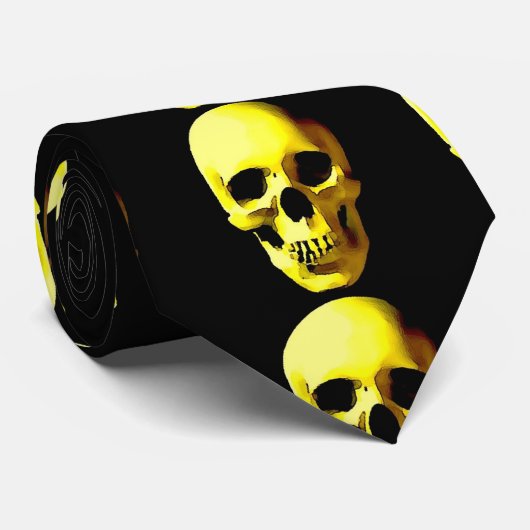 Skull Neck Tie Krawatte (Gerollt)