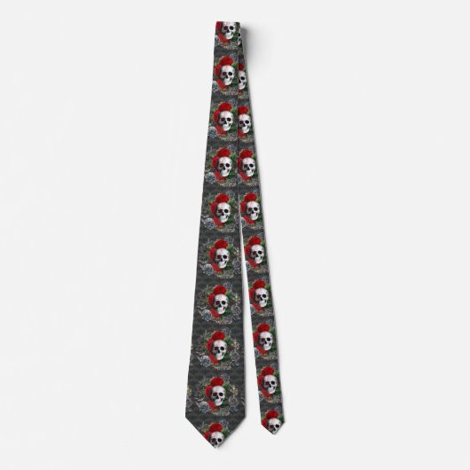 Skull Necktie Krawatte (Vorderseite)