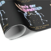 Skull Neon Halloween Halloween Halloween Tanzskele Geschenkpapier (Rolleneckpunkt)